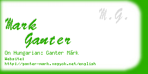 mark ganter business card