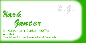 mark ganter business card